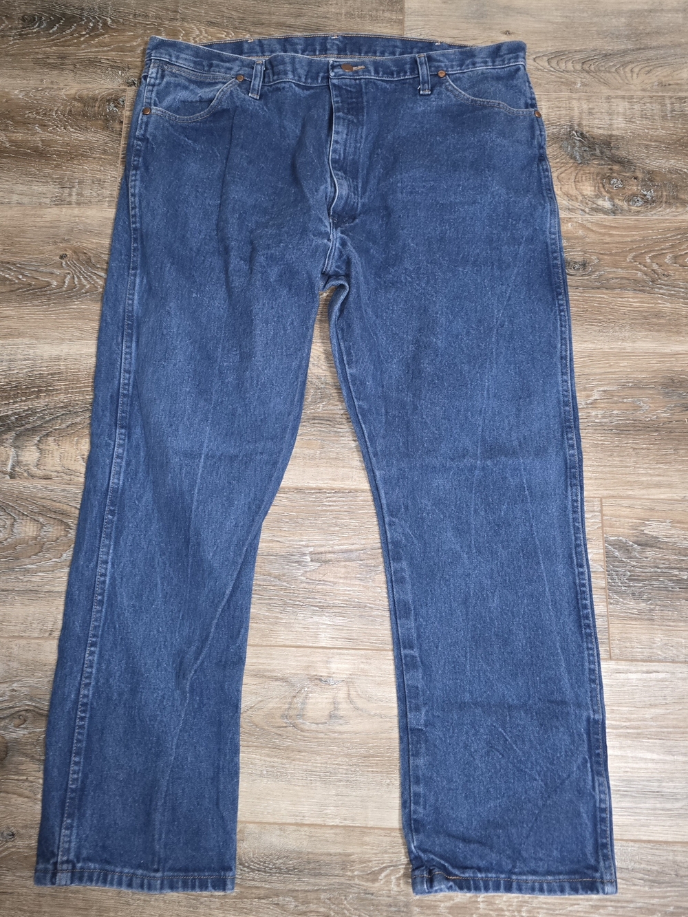 Wrangler Cowboy Cut 13MWZ Jeans Mens 42x30 Blue Dark Wash Straight Denim USA